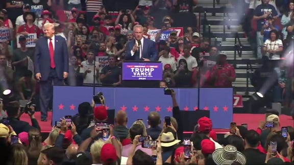 image RFK Jr. Joins Trump on Stage at Arizona Rally After Endorsement